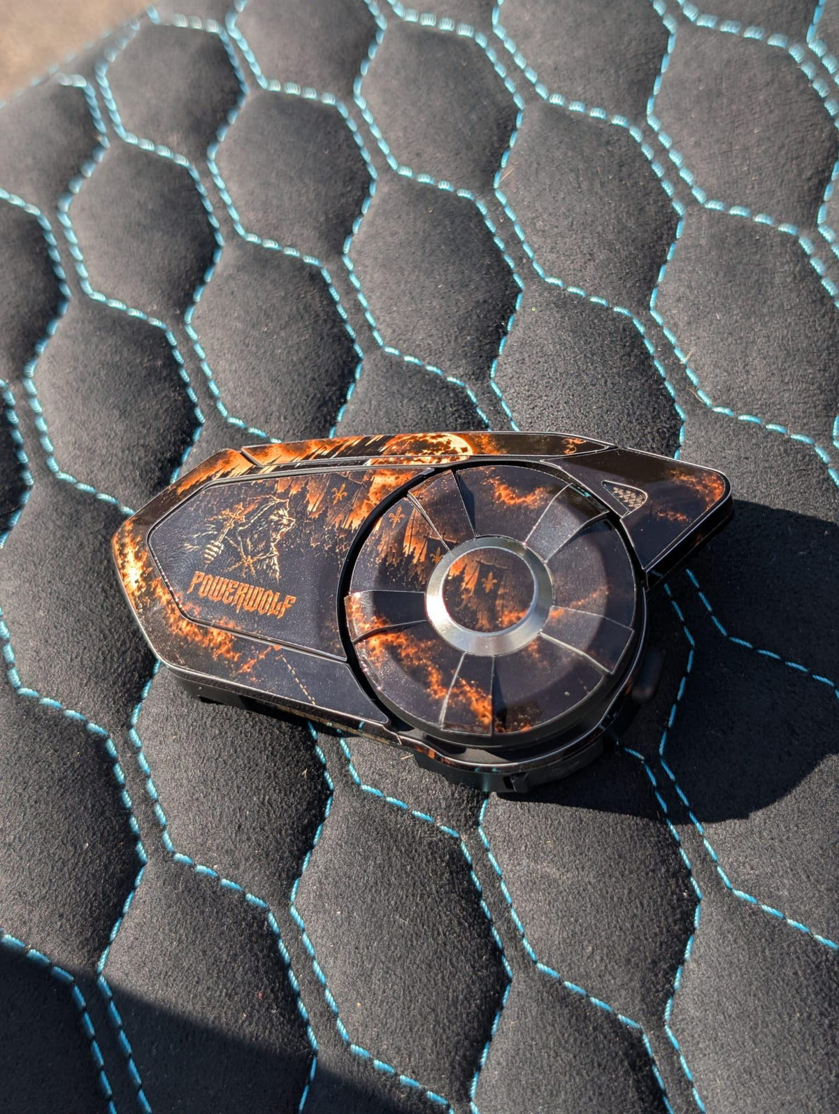 Custom Sena 30K Skin | Personalized Helmet Communicator Cover | Motorcycle Intercom Wrap | Carbon / Custom Design
